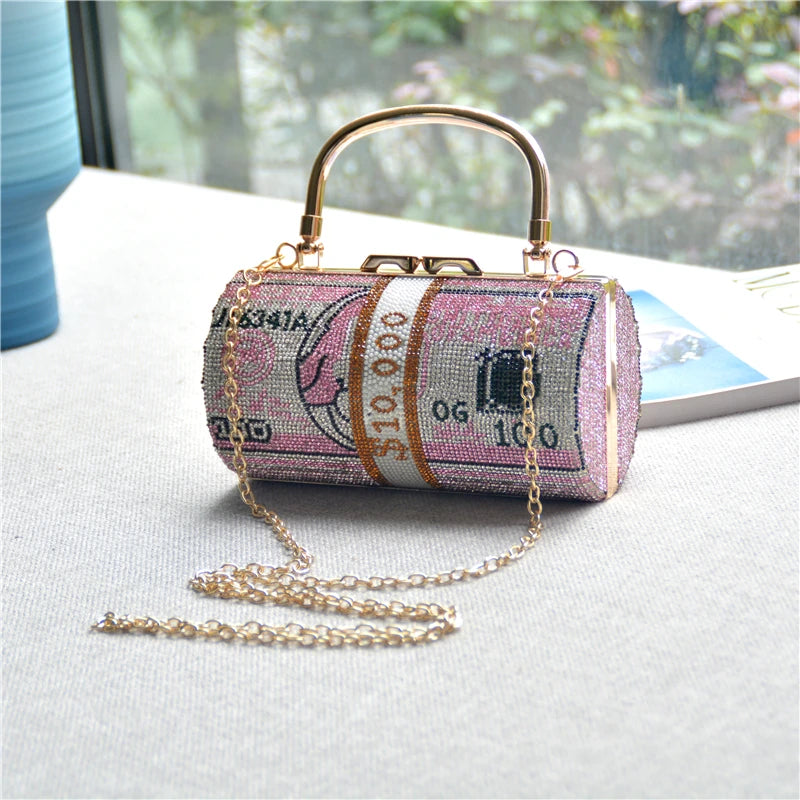 "Bolsa Luxo Cash Glam" – Elegância e Extravagância em Cada Detalhe