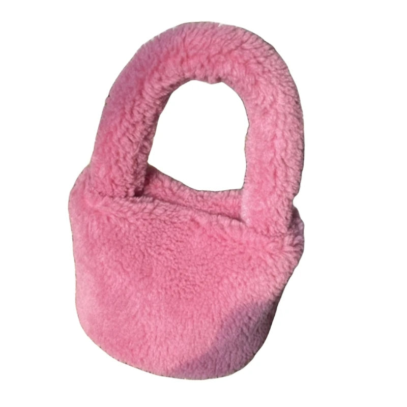 Bolsa de Lã de Cordeiro Plush – Bolsa de Inverno em Pele Sintética