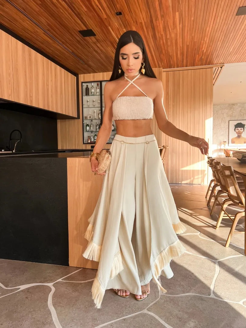 Conjunto Elegância Moderna com Franjas