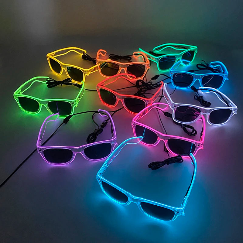 Óculos de Festa Neon LED Brilhantes