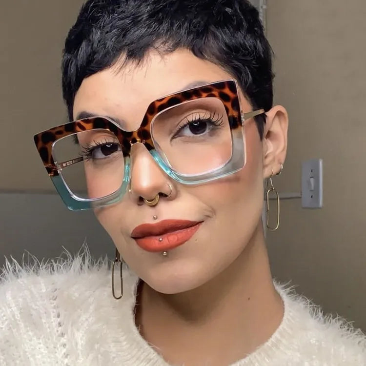 Oversized Square Sweet Vintage Fashion Glasses