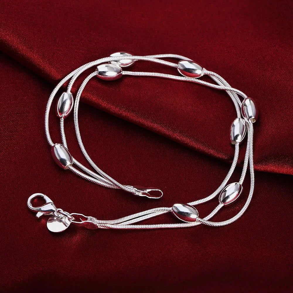 Pulseira de Prata Esterlina 925 com Borla para Mulheres