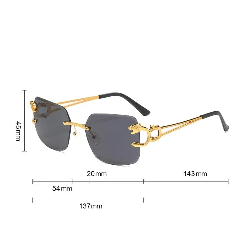 Square Rimless Gradient Lux UV400