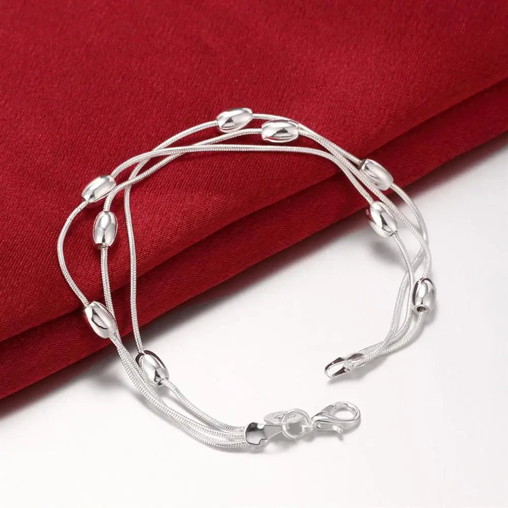 Pulseira de Prata Esterlina 925 com Borla para Mulheres